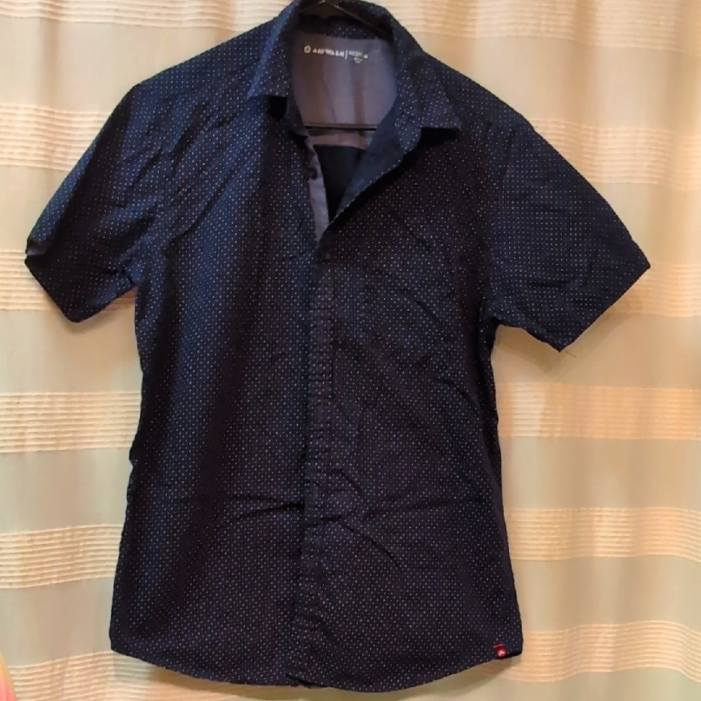 Airwalk Navy Blue Short Sleeve Button Down Shirt
